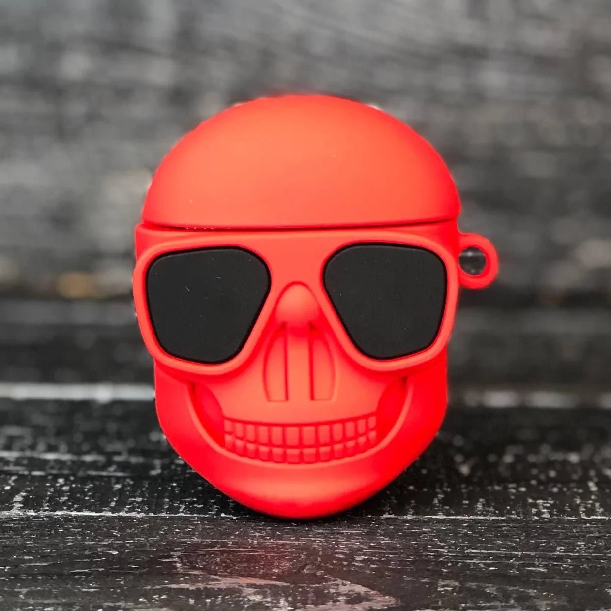 Чохол для навушників AirPods 1/2 SCULL Red
