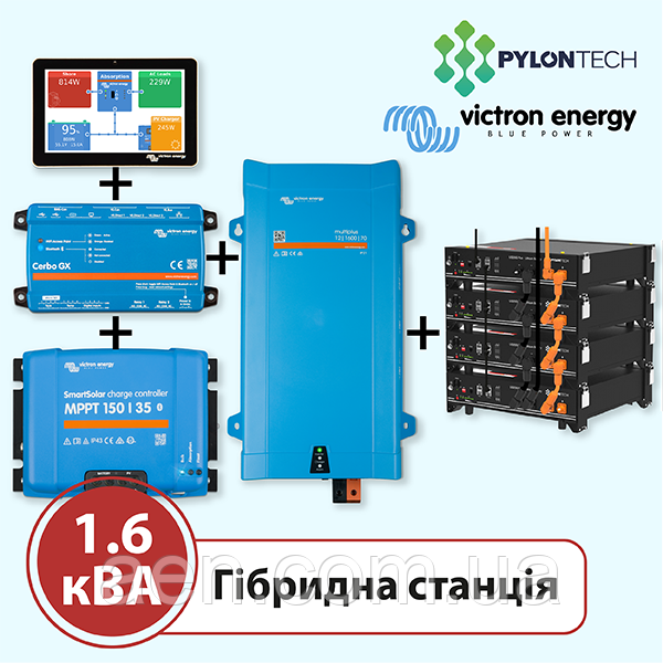Гібридна станція на 1,6 кВА (Victron Energy, однофазна)