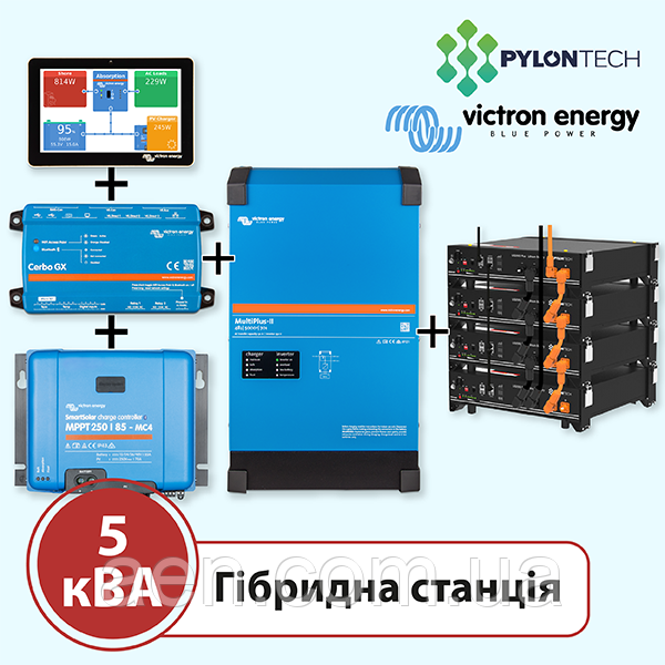 Гібридна станція на 5 кВА (Victron Energy, однофазна)