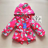 Детская красивая куртка демисезонная для девочки "Ева" на 3, 4 года весенняя осенняя