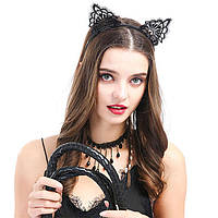 Жіночий обруч із котячими вушками - Чорний - Еротична білизна