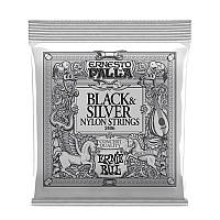 Струны Для Классической Гитары Ernie Ball 2406 Ernesto Palla Nylon Black & Silver Classical Guitar Strings