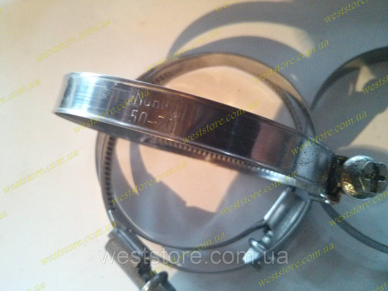 Хомут черв'ячний Norma W2 50-70 мм (нержавіючої), фото 1