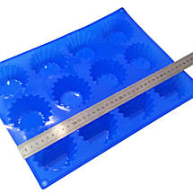 Силіконова форма MagicKitchen №424 для кексів та маффінів 12 в 1, фото 5