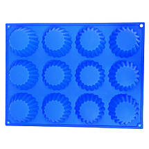 Силіконова форма MagicKitchen №424 для кексів та маффінів 12 в 1, фото 4