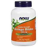 Гинкго билоба NOW Ginkgo Biloba 120 mg Double Strength 200 veg caps