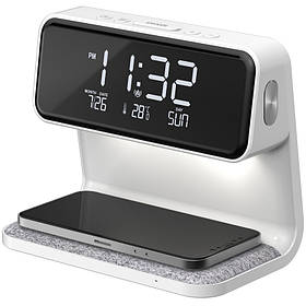 Розумний годинник Gelius Pro Smart Bedside Clock + Wireless Charging GP-SBC-022