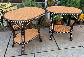 Плетений журнальний столик із лози