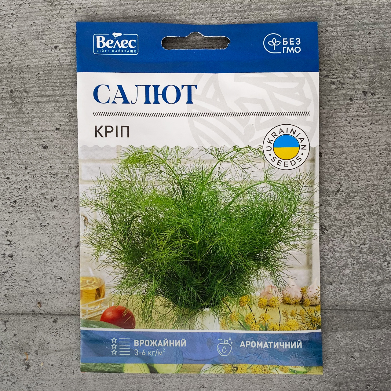 Кріп Салют 20 г насіння пакетоване Велес
