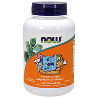 Здоровье костной системы детей NOW Kid Cal 100 chewables