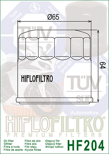 Фильтр масляный HIFLO FILTRO (HF204) - фото 2 - id-p308530111
