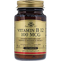 Витамин В12 (цианокобаламин) Solgar Vitamin B 12 100 mcg 100 tabs