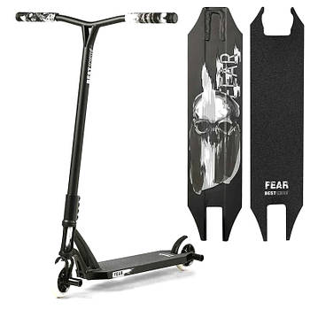 Самокат трюковий FEAR (SCS-система, ПЕГІ, колеса PU, d=115мм) Best Scooter МТ-30377 Чорний