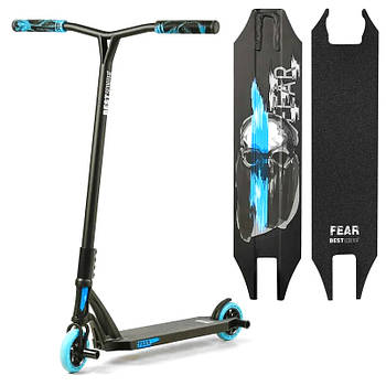 Самокат трюковий FEAR (SCS-система, ПЕГІ, колеса PU, d=115мм) Best Scooter МТ-40488 Синій