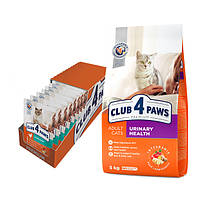 АКЦІЯ! Сухий корм Клуб 4 Лапи Premium для здоров'я сечовивідної системи 5КГ + 24 паучі в подарунок!