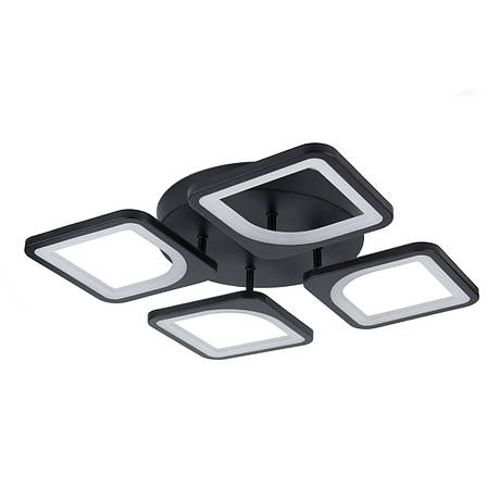 Стельова LED люстра, світлодіодний світильник Sunlight чорний 1500-2-450 BLK, фото 1