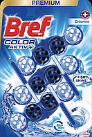 Туалетный блок Bref Premium Color Aktiv + хлорированный, 3 шт.