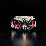 Жіноче кільце біжутерія сова червоний розмір регулюється, фото 3