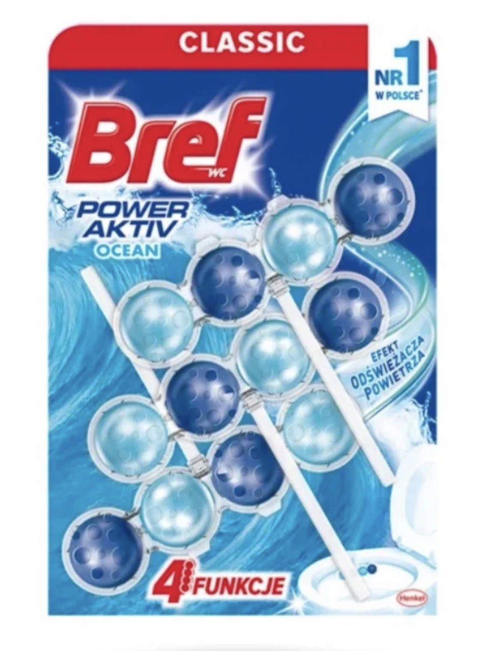 Туалетні блоки для унітазу Bref Classic Океанська свіжість 3*50г, фото 1