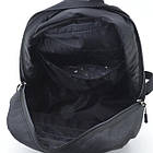 Чоловічий портфель Nike Air чорний рюкзак сумка для ноутбука з коженой вставкою, фото 9