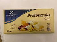 Белый шоколад с орехами, изюмом и апельсином Magnetic Profesorska 180 г