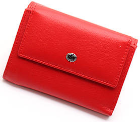 Красный женский кошелек из натуральной кожи небольшого размера ST Leather ST 032