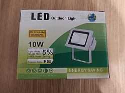 Світлодіодний прожектор 10 W 12v (4-24v) LED тепле біле світло