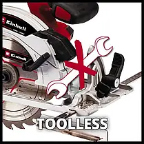 Пила циркулярна акумуляторна Einhell TE-CS 18/165-1 Li-Solo, фото 4