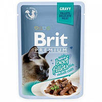 Вологий корм Brit Premium Філе яловичини в соусі для котів - 85 г