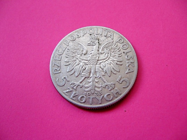 Срібло 750 проби 5 злотих ПОЛЬЩА 1933 рік Оригінал