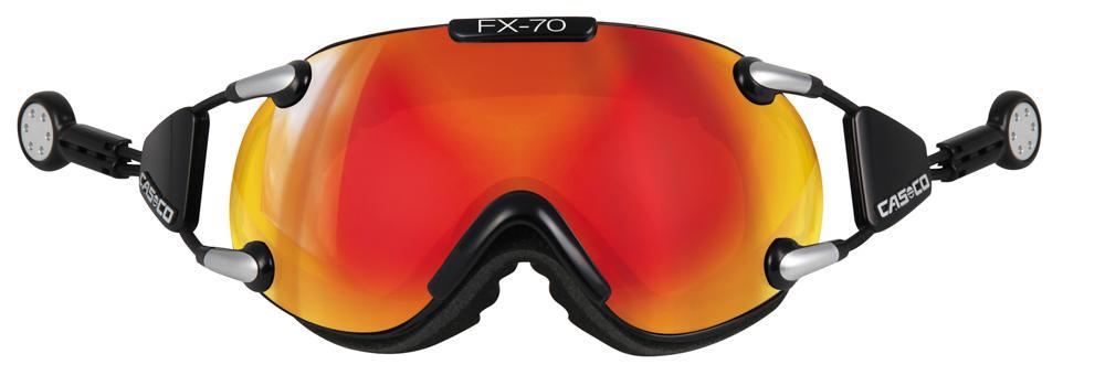 Горнолижна маска Casco fx-70 carbonic black-orange (MD)
