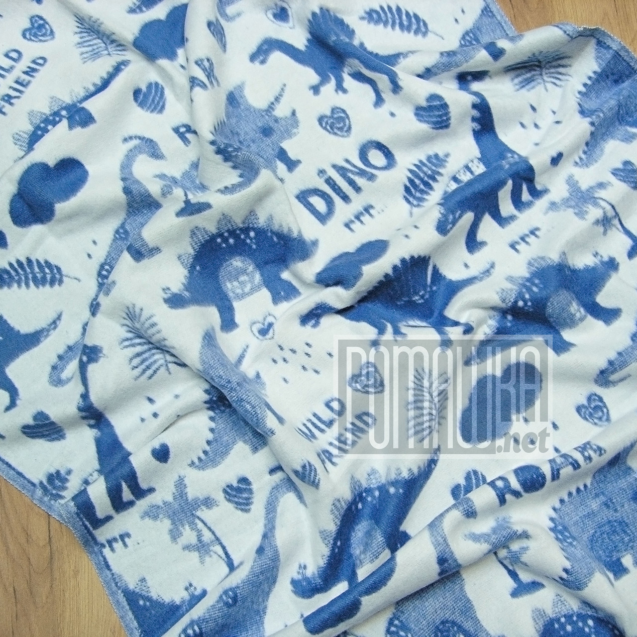 Плотный 140х100 хлопковый байковый флисовый детский плед одеяло для новорожденных малышей детей 1579 Синий - фото 6 - id-p1560177057