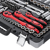 Професійний набір інструментів INTERTOOL ET-7151, 1/4" & 3/8" & 1/2" 151ед, Cr-V, фото 4