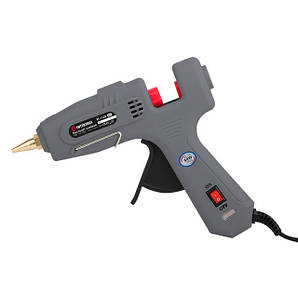 Пістолет клейовий INTERTOOL RT-1102, 40(120)Вт, 230В, 195-210°C під стрижні 10.8-11.5 мм, 10-16.5 г/хв., вимикачі