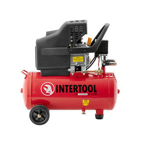 Компресор INTERTOOL PT-0009, 24 л, 1.5 кВт, 220 В, 8 атм, 206 л/хв.