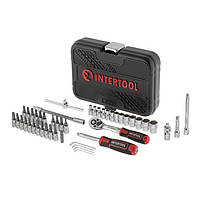 Набір інструментів INTERTOOL ET-8046 1/4", 46ед., Cr-V, фото 3