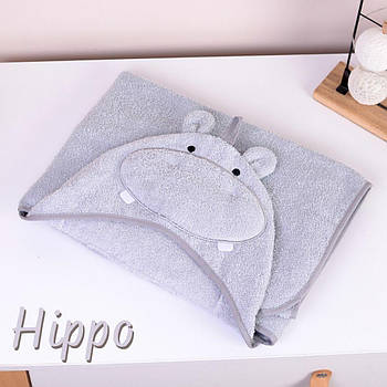 Пелюшка після купання Baby Veres Hippo 80х120 см