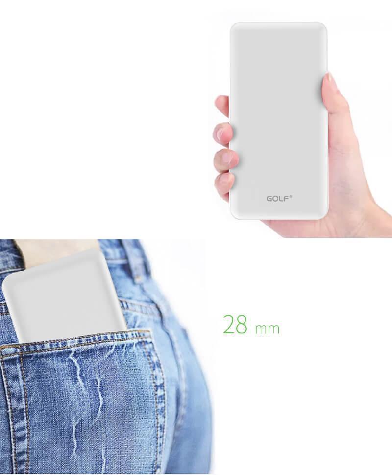 Универсальный внешний аккумулятор Power bank GOLF G57 20000mAh, Внешние