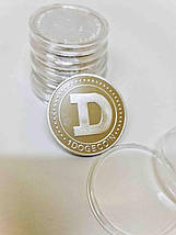 Монета сувенірна Dogecoin, колір: срібло, фото 3