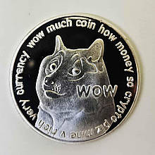 Монета сувенірна Dogecoin, колір: срібло