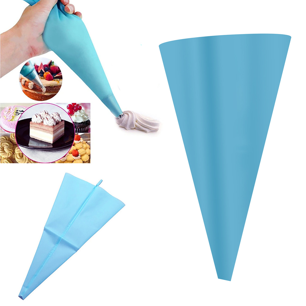 Мішок силіконовий багаторазовий кондитерський 31х17 см