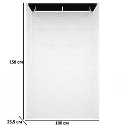 Вішалка з полицею та гачками Антверпен 16/10 100х158х25.5см кольору ясень сніжний дуб морений БРВ-Україна