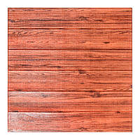 Самоклеючі 3d панелі для стін шпалери червоне дерево Wall Sticker 700х770х7мм. Сертифіковані