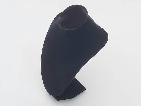 Підставка для намиста кольє Шия чорного кольору (велюрова), висота 25 см, фото 2