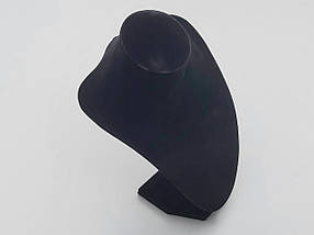 Підставка для намиста кольє Шия чорного кольору (велюрова), висота 25 см, фото 3
