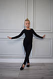 Балетки чорні для танців тканинні Vlad&K, фото 4