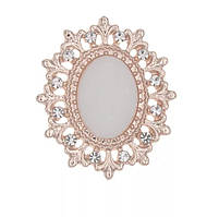 Камінь в ажурній оправі золото 2,4*2,8 см білий