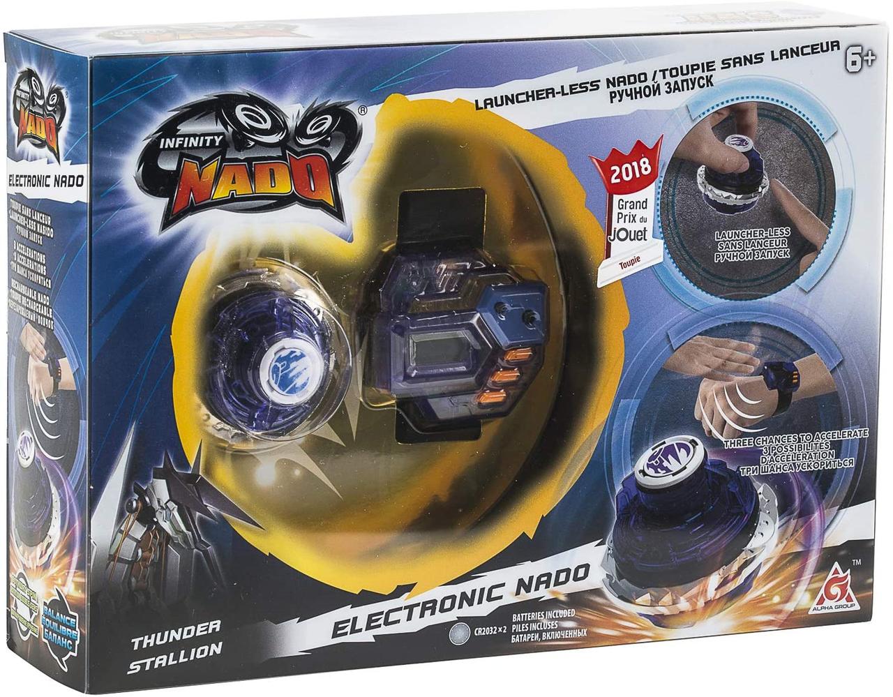 Дзига електронний з годинником-контролерами Thunder Stallion Infinity Nado Оригінал з США