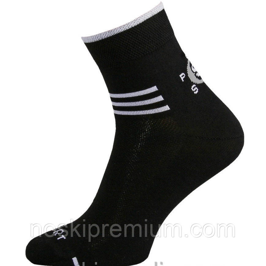 Шкарпетки чоловічі демісезонні спортивні х/б Смалій Sport 11В3-314Д, чорні, 25 розмір, 314