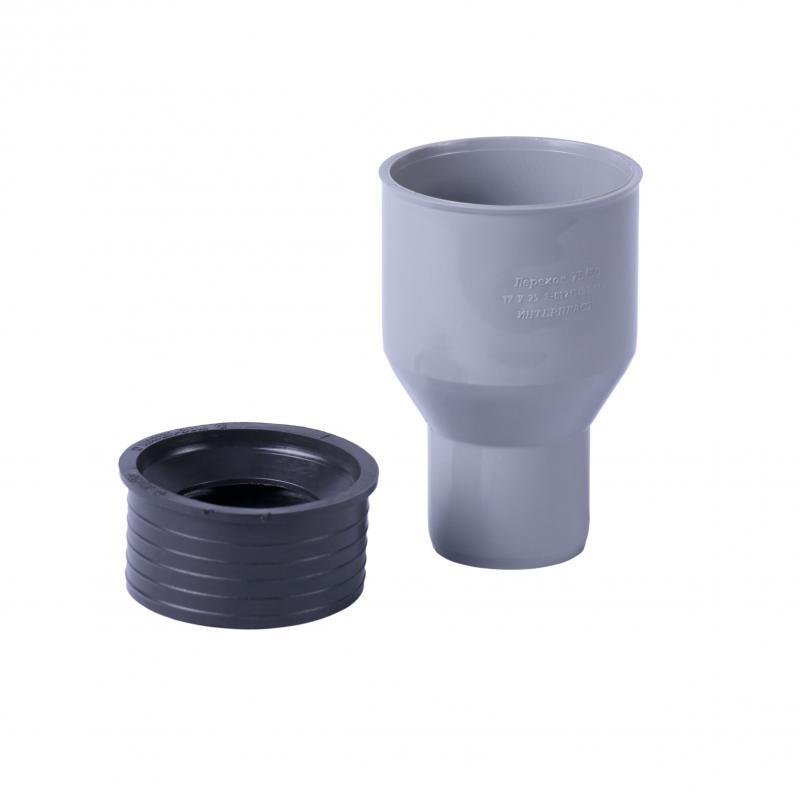 Переходной патрубок канализационный Интерпласт 110х124, цена 18 грн ...